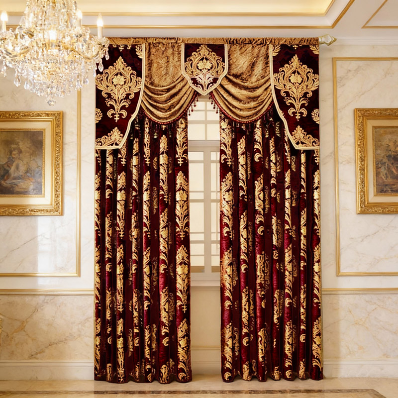 Office Furniture Reborn - Mid century Curtains Youth Bedroom Burgundy