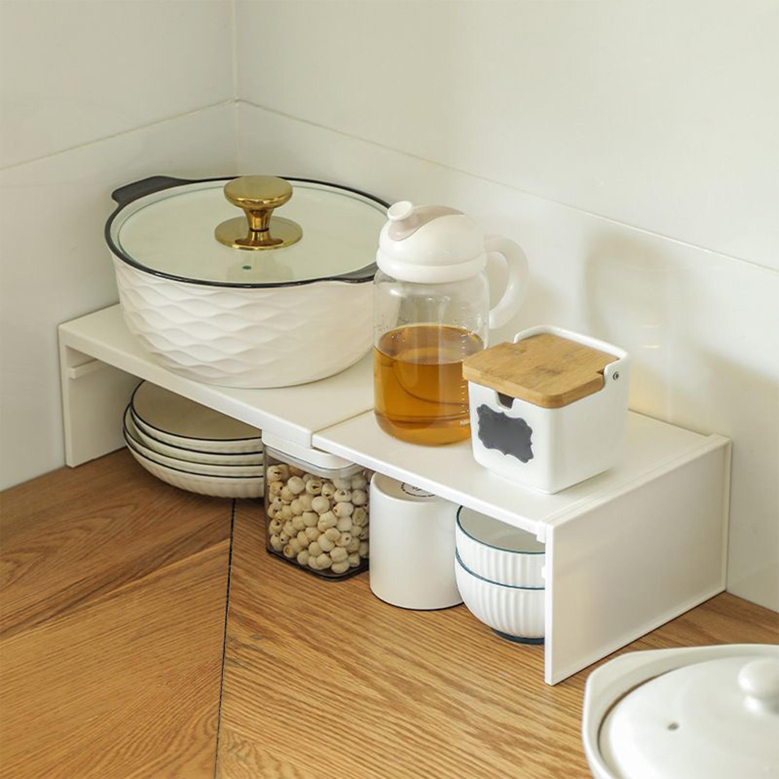 Room Divider Bamboo - Kitchen Stretchable Cabinet Shelf Household Stackable