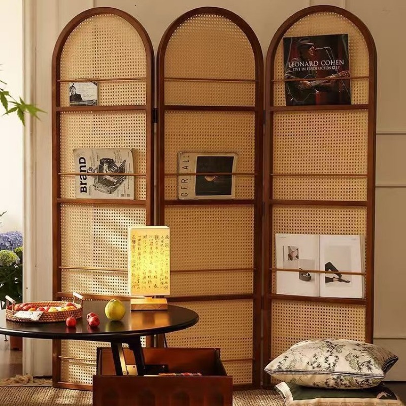 Mobile rattan folding screen l - Room Divider Bamboo ulasan dan harga