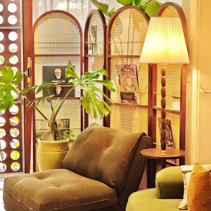 Mobile rattan folding screen l - Room Divider Bamboo ulasan dan harga