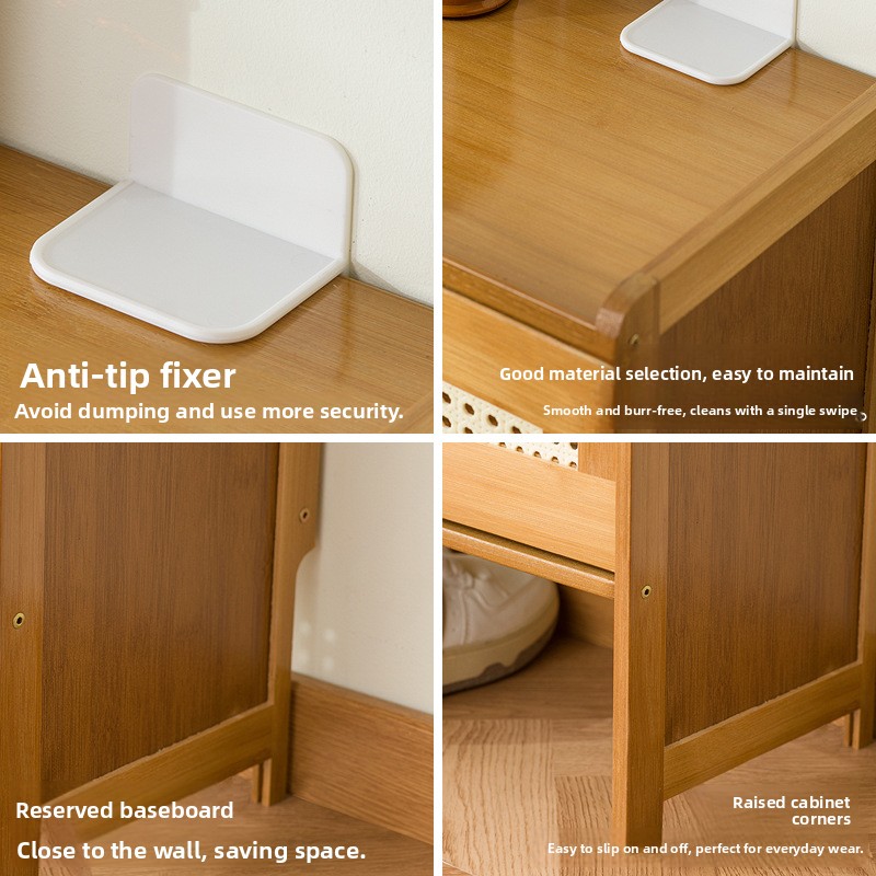 Household wooden shoe cabinet, - Room Divider Bamboo ulasan dan harga