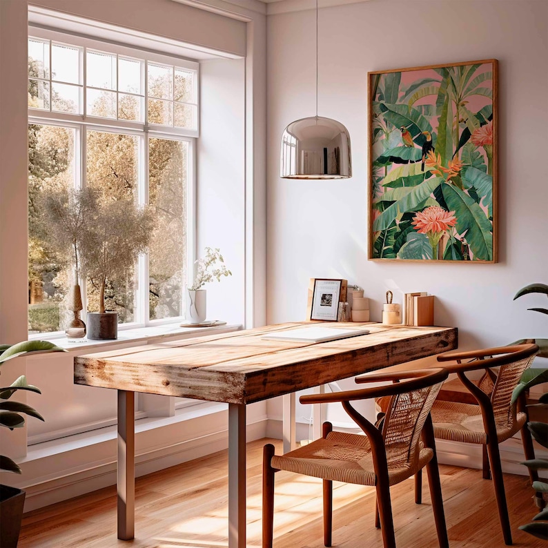 1pc Retro Tropical Canvas Post - Office Furniture Design ulasan dan harga