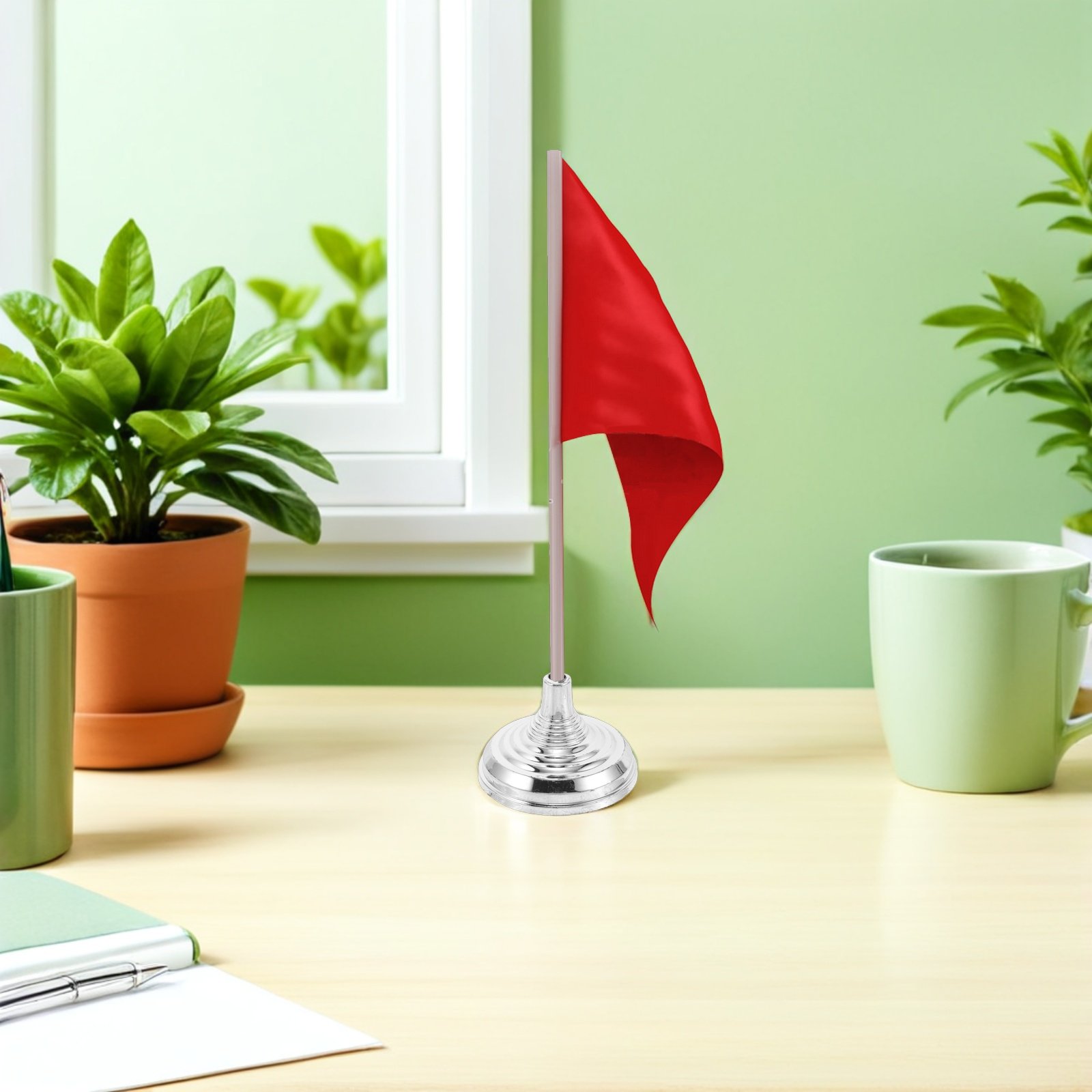 12Pcs Silver Mini Desk Flag St - Office Furniture Ideas ulasan dan harga