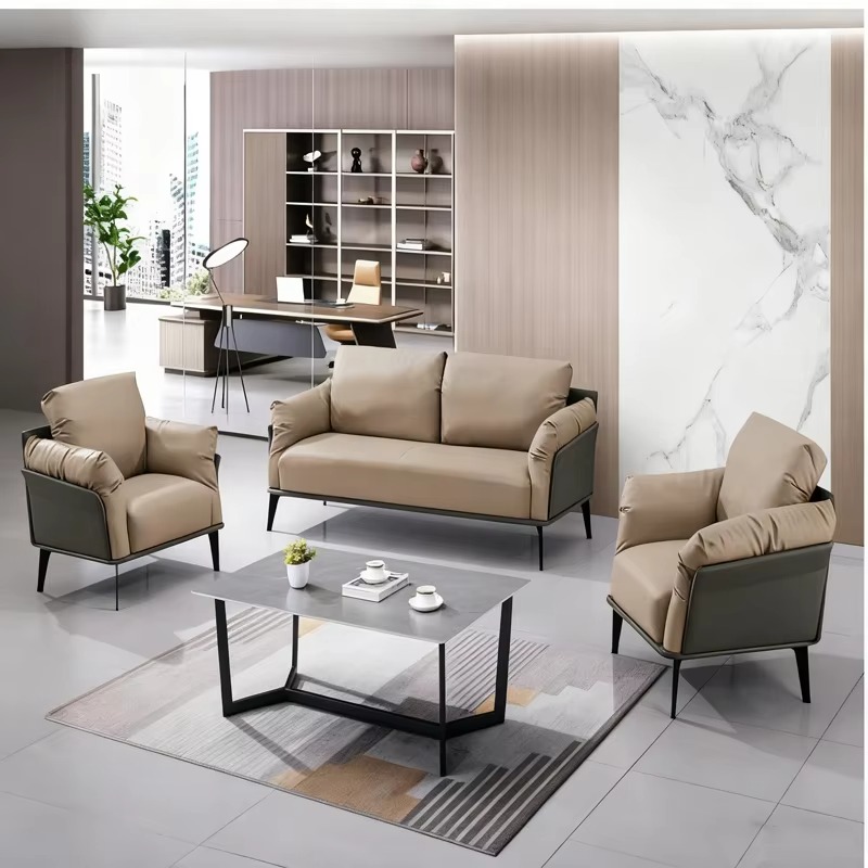 Modern Minimalist PU Leather O - Office Furniture Luxury ulasan dan harga