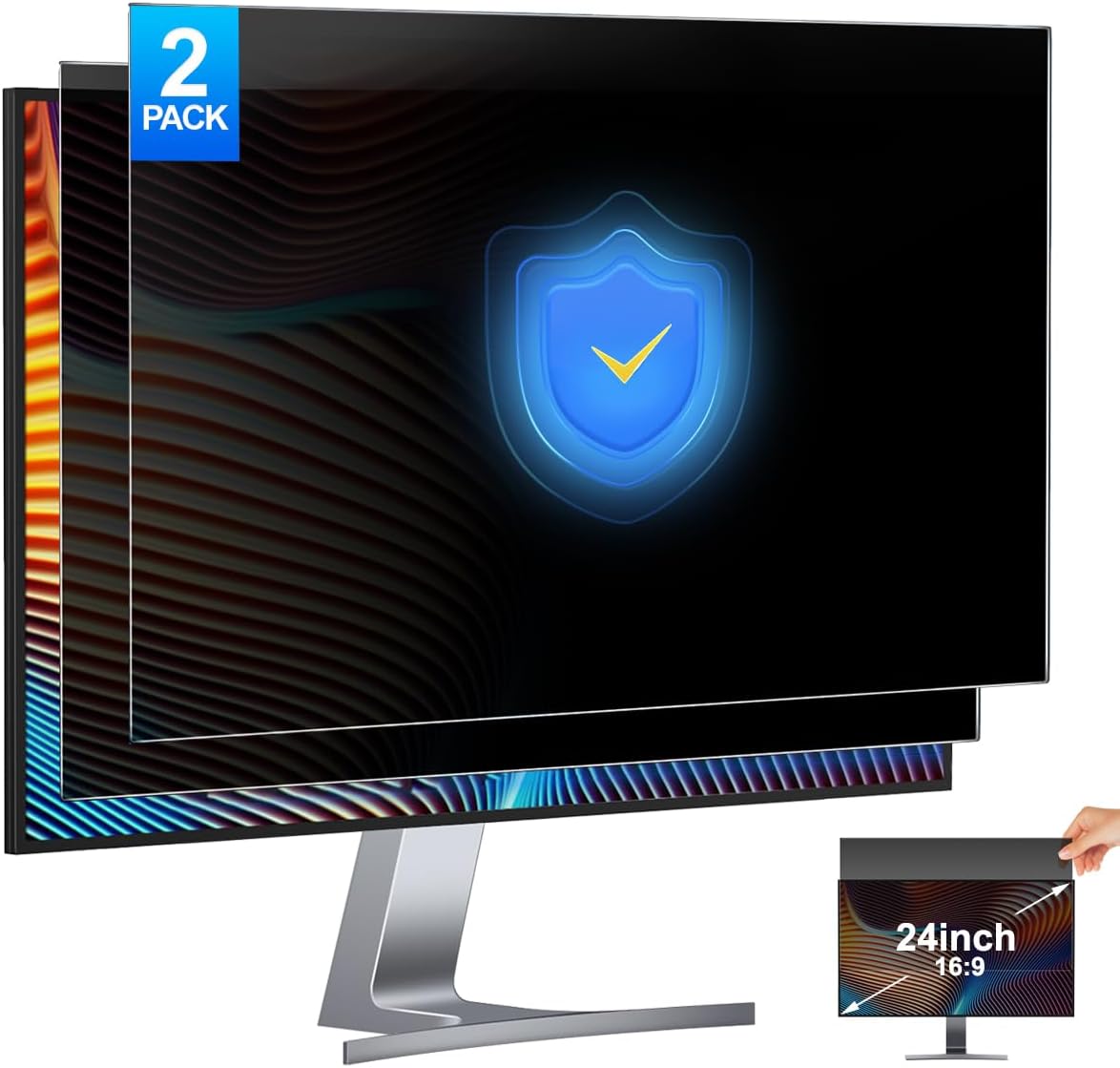 2 Pack 24 Inch Computer Privac - Monitor Privacy Filter ulasan dan harga