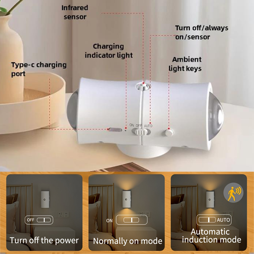 RGB 7colors Motion Sensor LED  - Room Divider Bamboo ulasan dan harga