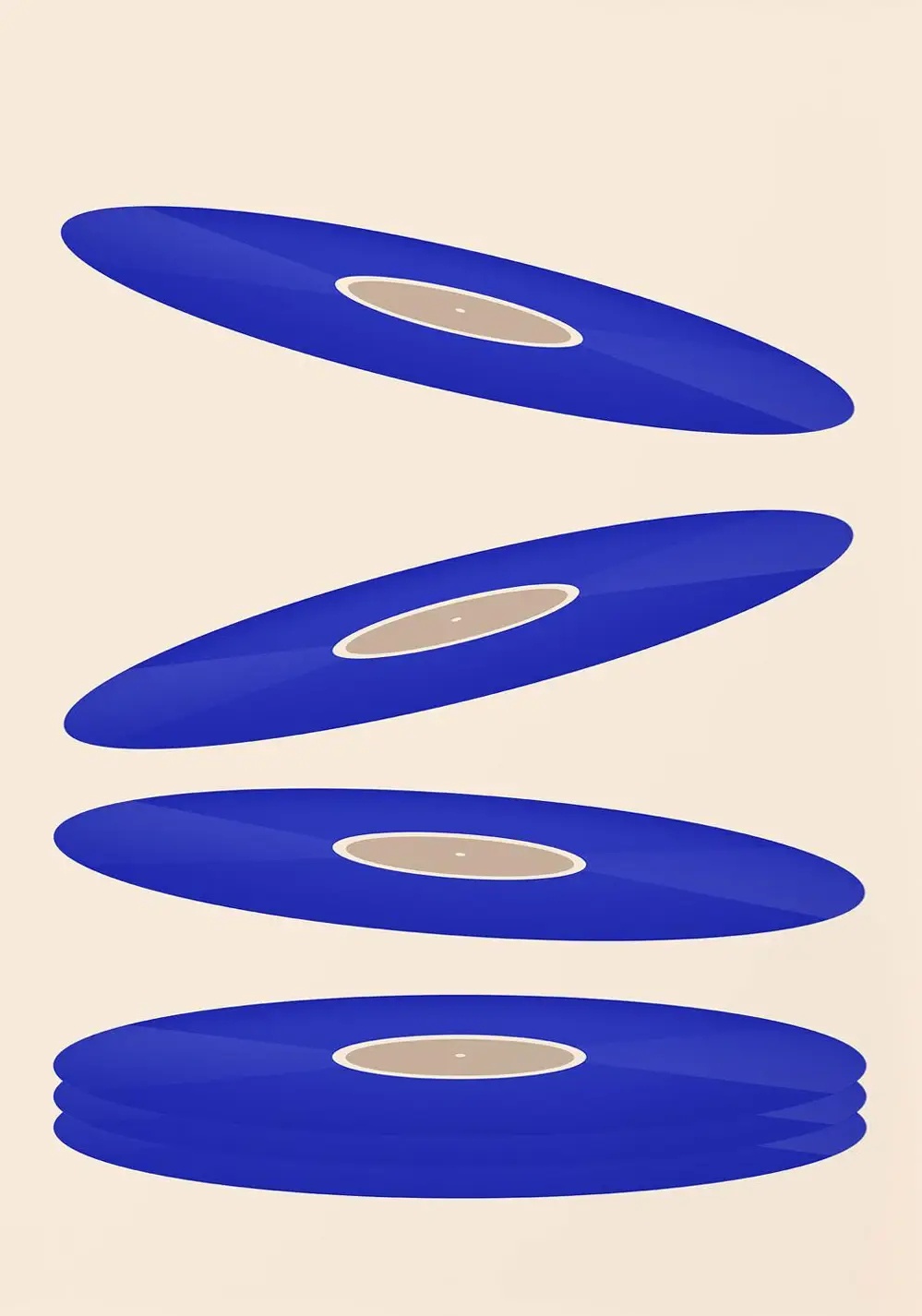 Mid Century Vinyl Record Canva - Office Furniture Design ulasan dan harga