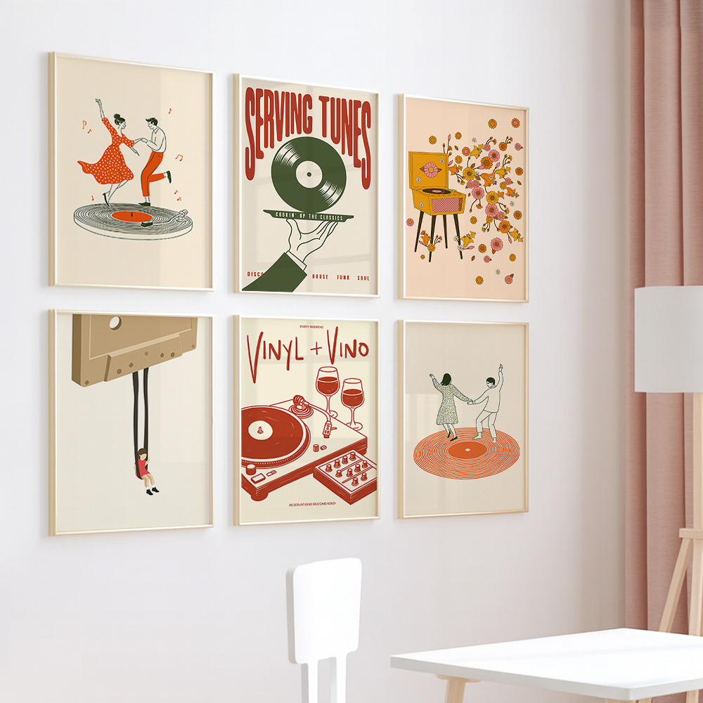 1pc Vintage Music Canvas Poste - Office Furniture Design ulasan dan harga