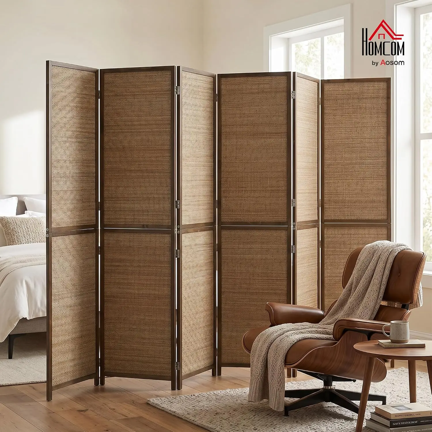 6 FT Room Divider, 6 Panel Han - Room Divider Bamboo ulasan dan harga