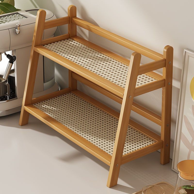 2 Layer Spice Caddy Shelf Bamb - Room Divider Bamboo ulasan dan harga