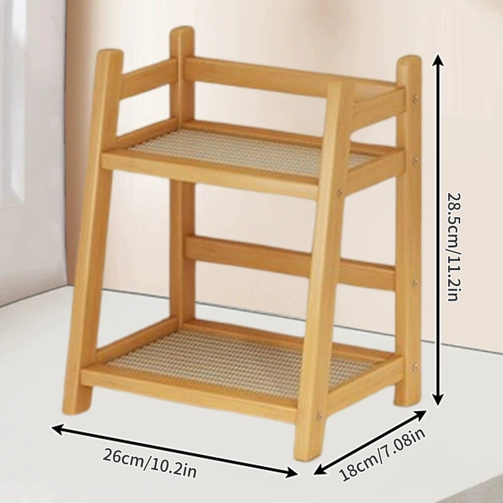 2 Layer Spice Caddy Shelf Bamb - Room Divider Bamboo ulasan dan harga