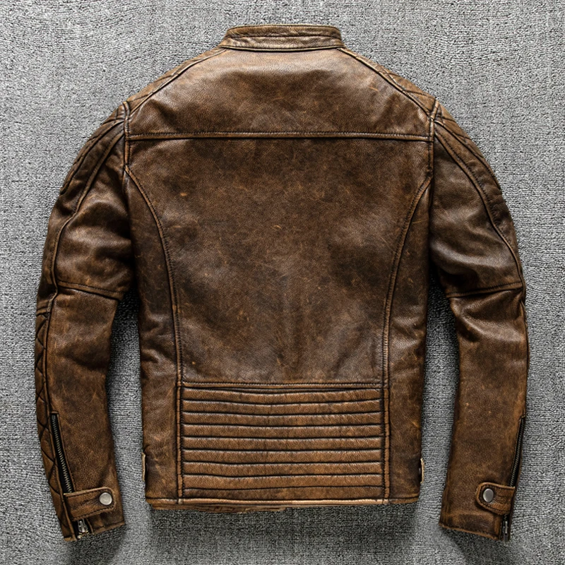 Vintage Men Leather Jacket Yel - Coat Rack Standing ulasan dan harga
