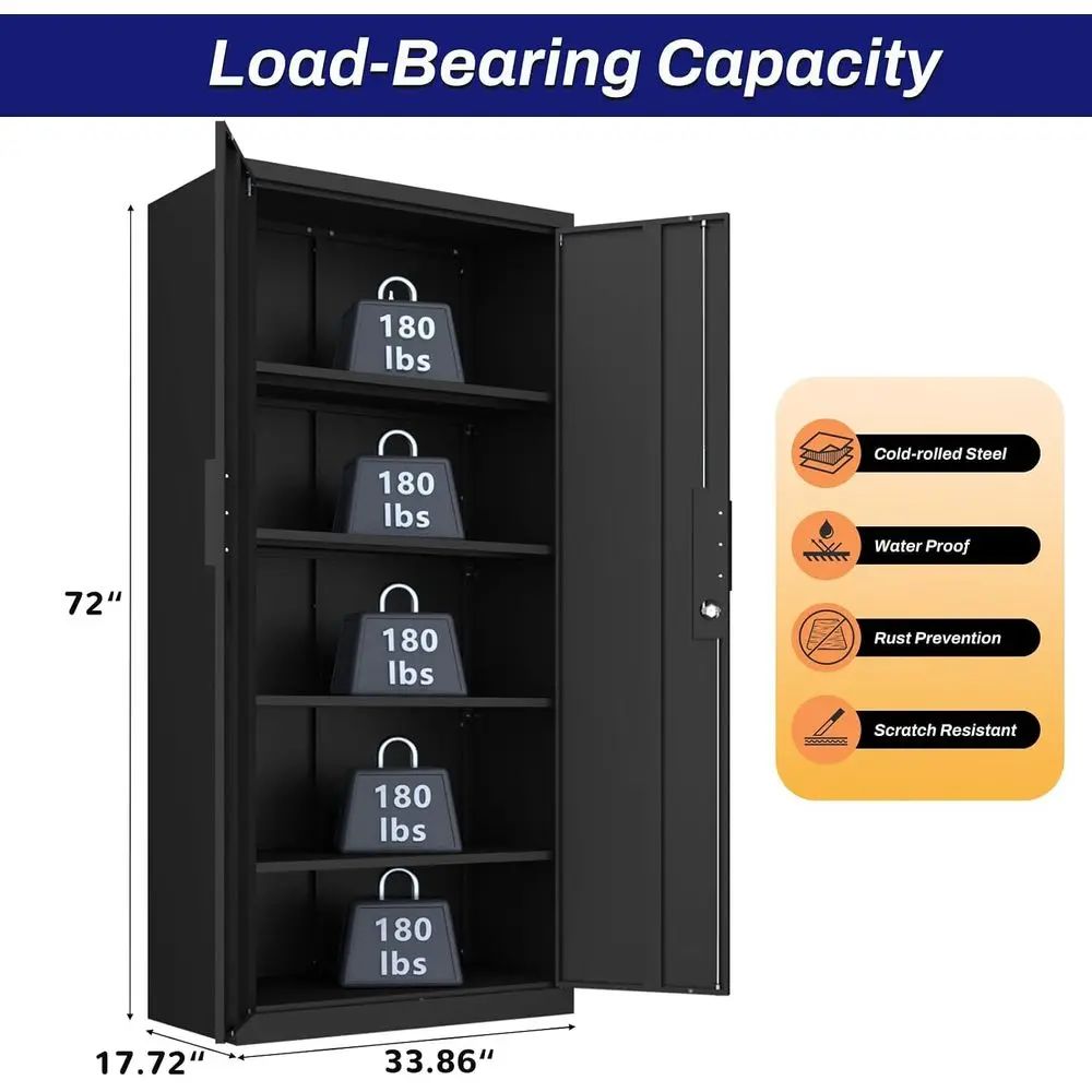 72 High Heavy-Duty Metal Stora - Office Storage Cabinet ulasan dan harga