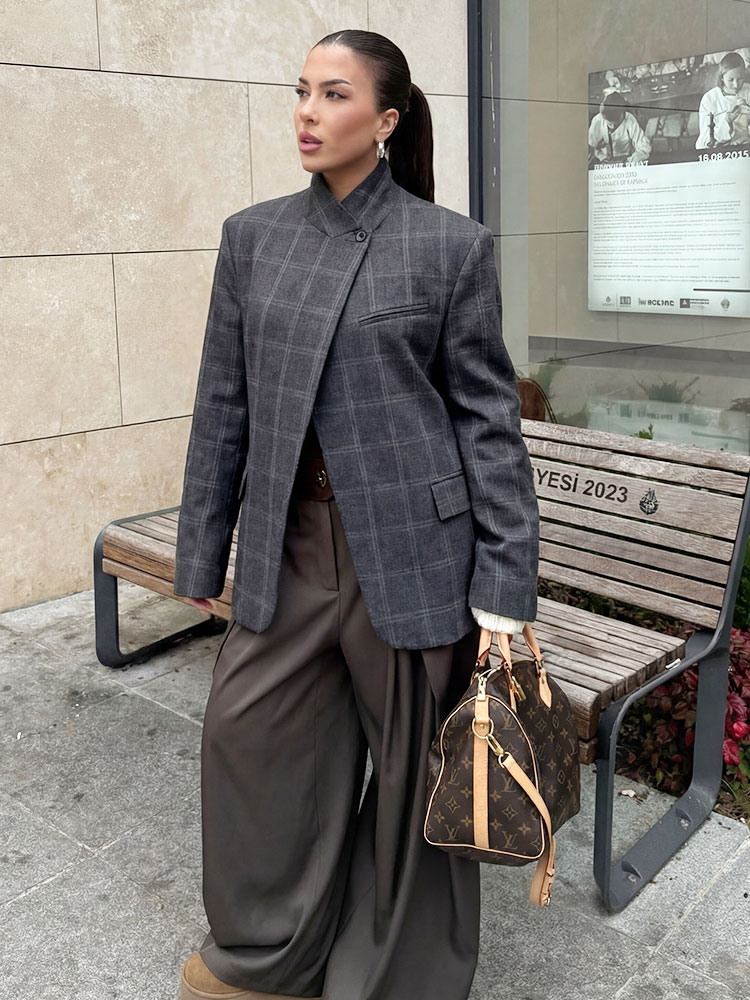 HH 2026 Spring Plaid Blazer Ja - Coat Rack Standing ulasan dan harga