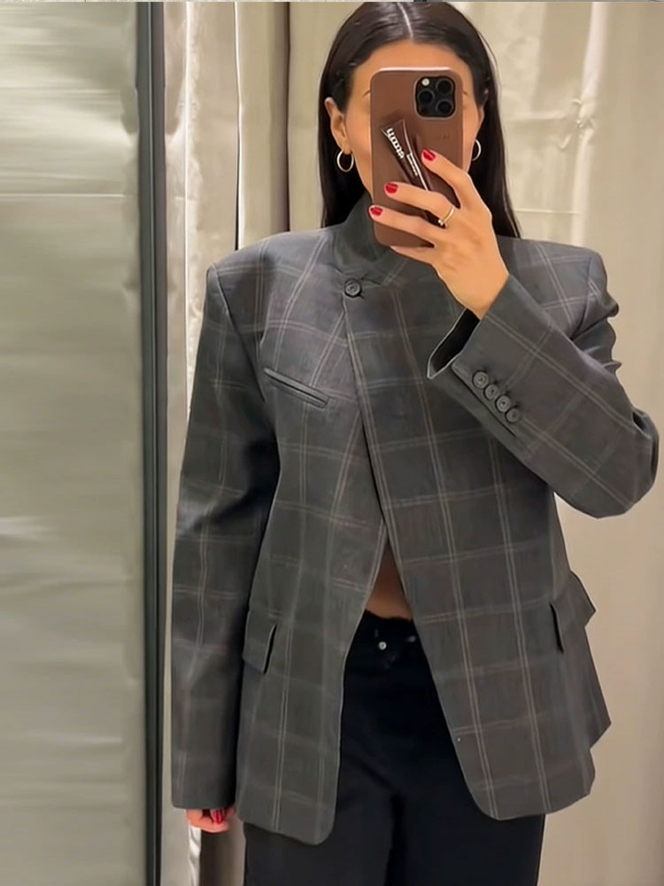 HH 2026 Spring Plaid Blazer Ja - Coat Rack Standing ulasan dan harga