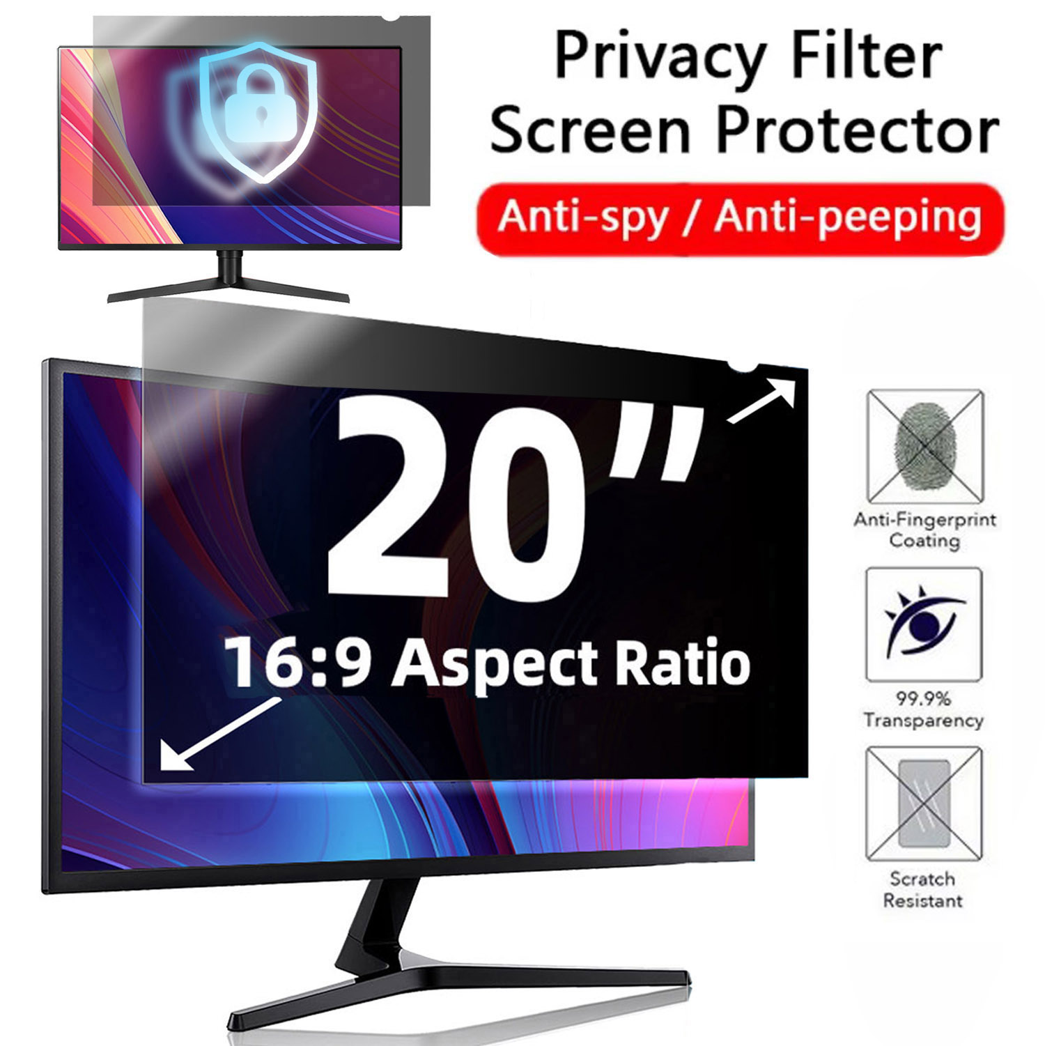 20 Inch Computer Privacy Scree - Monitor Privacy Filter ulasan dan harga