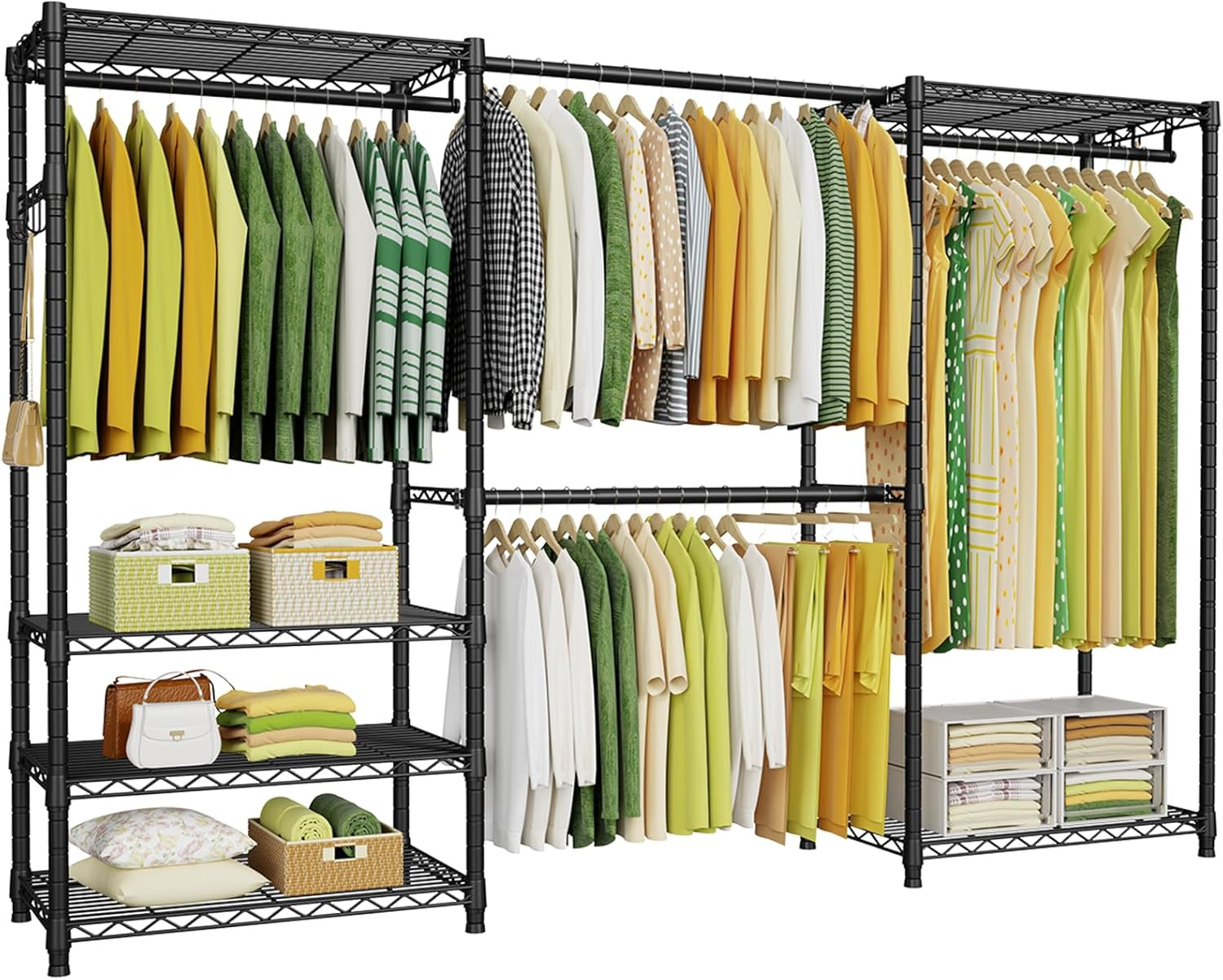 Heavy-Duty Closet System, 6-Ti - Coat Rack Standing ulasan dan harga
