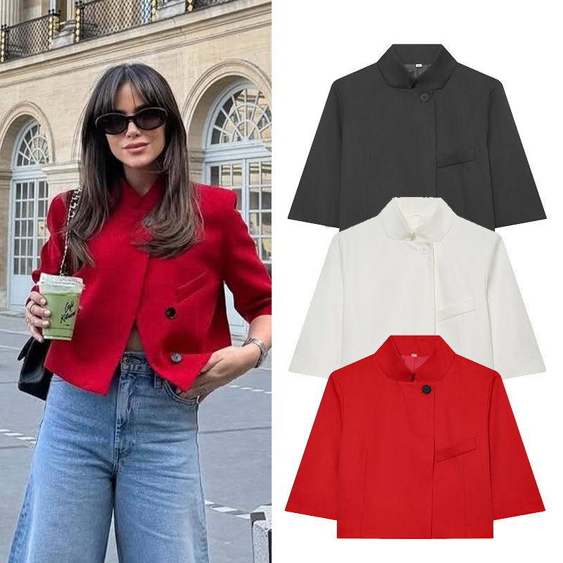 Women's Cropped Short Blazer N - Coat Rack Standing ulasan dan harga