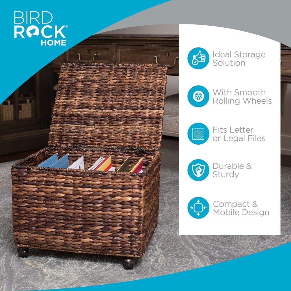 Handwoven Rolling File Cabinet - Office Storage Cabinet ulasan dan harga